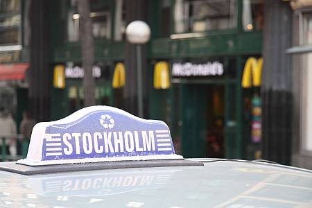 Sztokholm - taksówka w centrum miasta